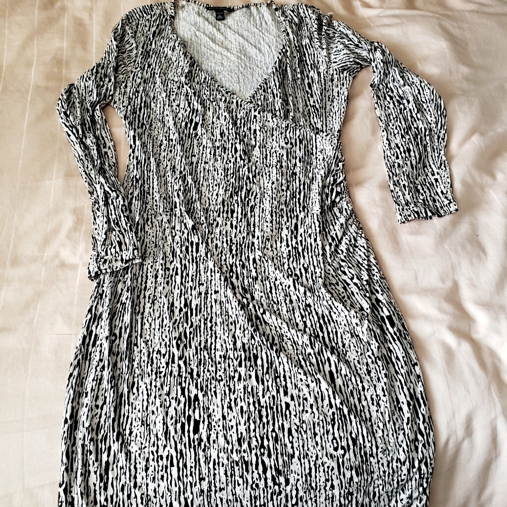 Stretch Fux Wrap Dress
